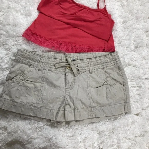 Lei Low-rise Printed Shorts with Drawstring Sz 11 - Picture 1 of 8